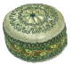 Chachia rigide brillante décorée de couleur vert clair